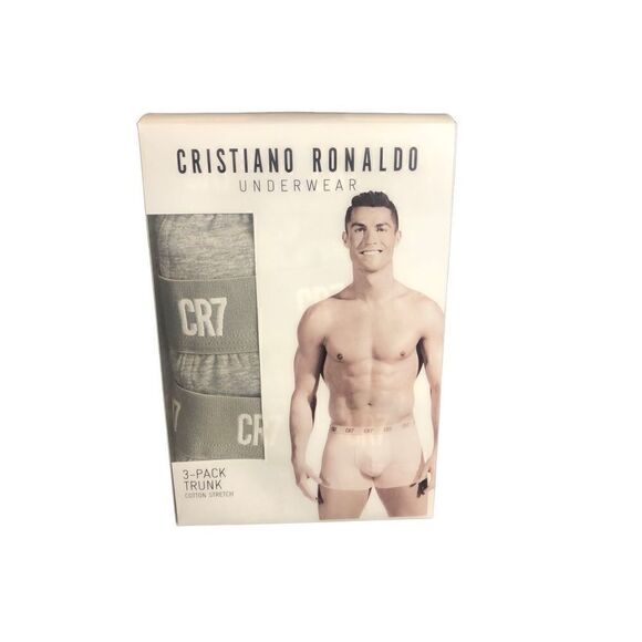 Cristiano Ronaldo CR7 3-Pack Grey Boxer Briefs Men’s Underwear Size 2XL - Picture 2 of 3